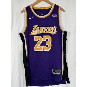 Lakers LeBron James #23 Nike Wish‎ NBA Swingman Authentic Jersey #48 Leather Tag
